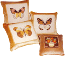 Butterfly pillows from Camen's Pillow Finishing