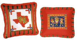 State emblem pillows from Camen's Pillow Finishing