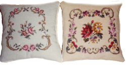 Two pillows from Camen's Pillow Finishing